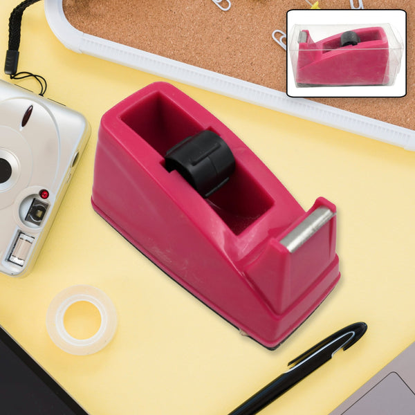Plastic Tape Dispenser & Cutter for Home, Office & School (1 Pc)
