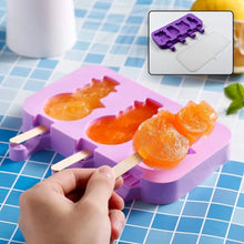 Silicone sicle Molds Ice Cream  Molds 4 Cavities with Lids 50 Pack Sticks for Kids Ice cube Maker Easy Release