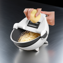 10 in 1 Multifunctional Vegetable Fruits Cutter / Slicer Shredder with Rotating Drain Basket